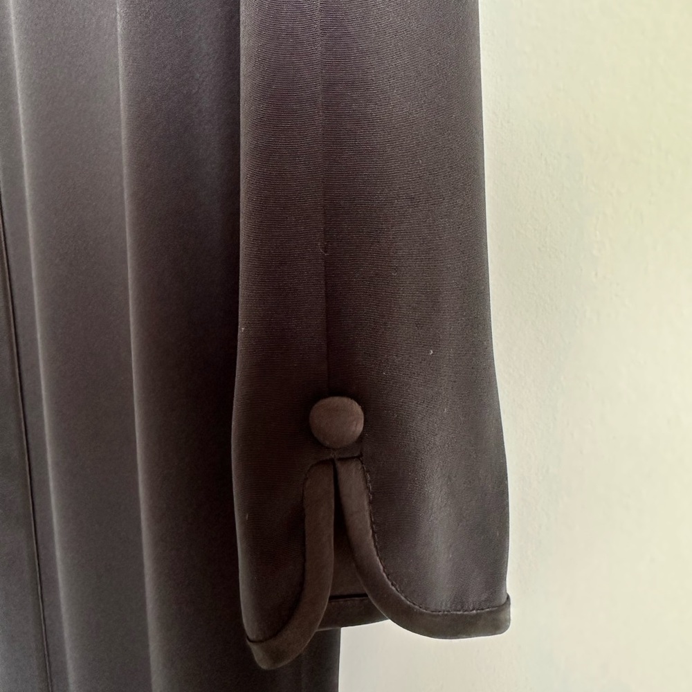 Jones New York Black Tie Dress Size 8 Posh Funeral Dress. Timeless! Silky fabric - Picture 6 of 10